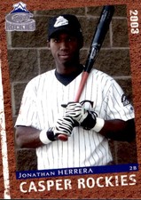 2003 Casper Rockies Grandstand #7 Jonathan Herrera Zulia Venezuela VZ Card