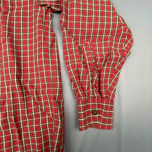 Gap Button Up Shirt Mens Small Red Plaid Long Sleeve Office Casual Workwear - Picture 4 of 7