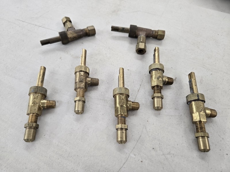 7-Gas Range Valves Angle 5-1/8 x #63 orfice, 2-1/4 compression