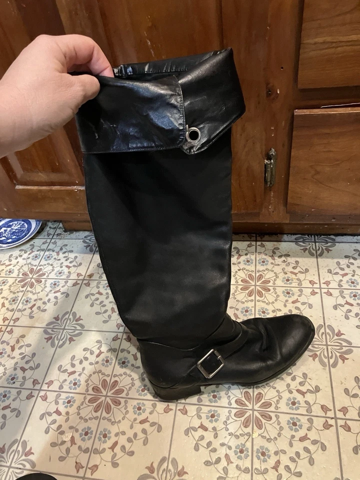 Botas negras por encima de la rodilla para mujer talla 8,5 Foto 2 de 4