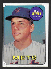 1969 Topps #480 Tom Seaver, New York Mets, EX, Creased