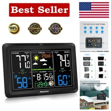 Precision Wireless Weather Station with LCD Display, Remote Sensors & Brightness