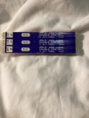 YG1 3/16 4 Flute Long Double End End Mill HSS (3 pc. Pricing)