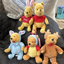 Disney Winnie the Pooh  Friends Beanbag Plush Set of 5 1999 DN22199 Vintage