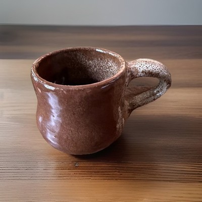 Vintage J. Goldberg Studio Art Pottery 6oz Mug Signed Dated 12/10/00 Hand Thrown