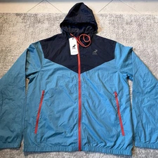 Fat Moose Jacket Mens XXL Blue Outdoor Performance Tech Gear Wind Water Proof