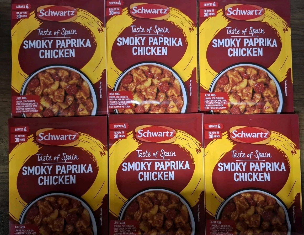 6x Schwartz Taste Of Spain Smokey Paprika Chicken Spice Mix