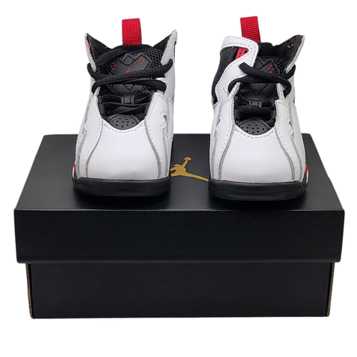 Jordan True Flight 343797-100 Toddler White/Black-Varsity Red Size 4C