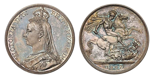 GREAT BRITAIN Victoria 1887 AR Crown. NGC PR65 S-3921; ESC-2585.