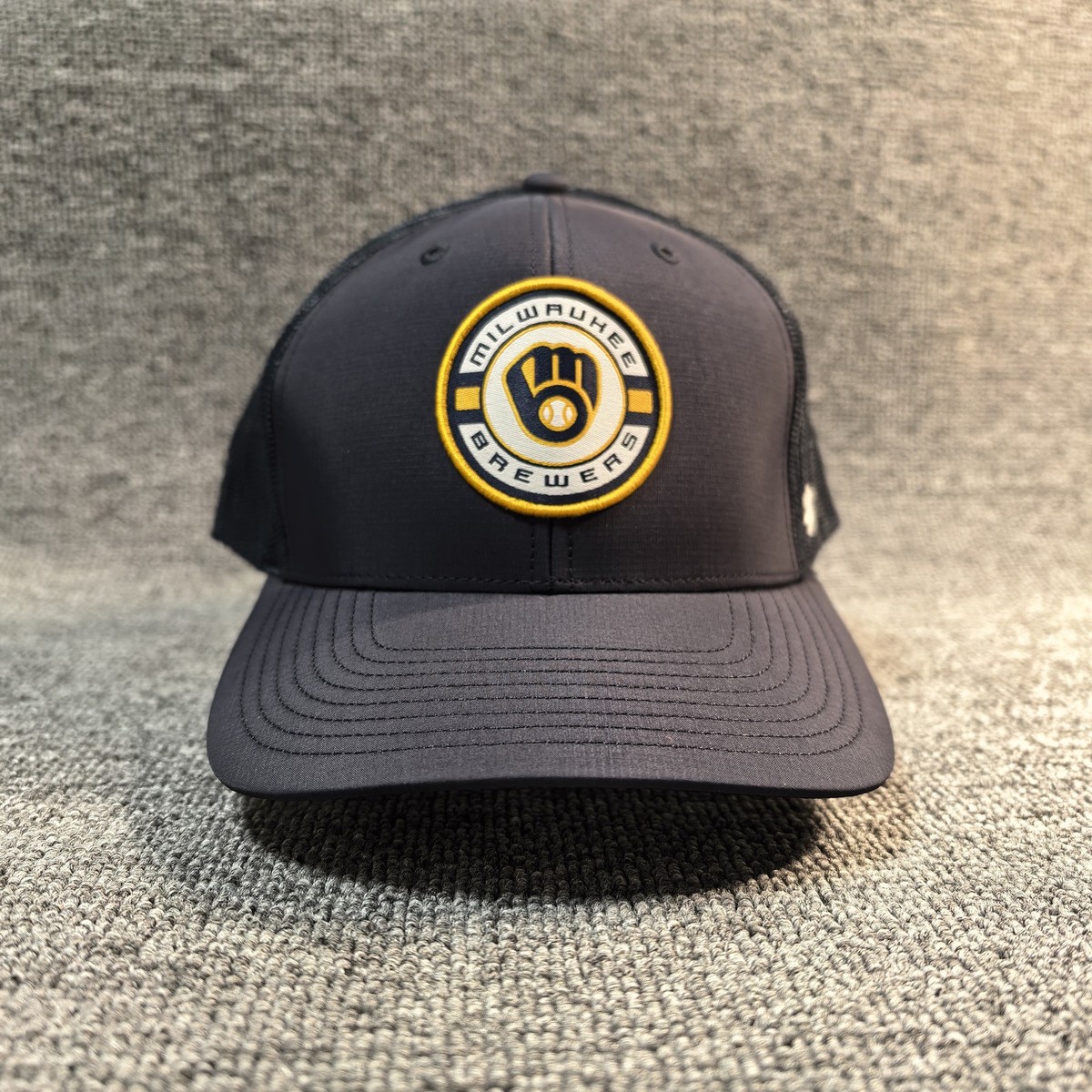 '47 Brand Milwaukee Brewers MLB Black Trucker Snapback Hat