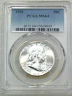 1956 Franklin Half Dollar PCGS MS64 90% FBL Frosty White PQ New Holder #J254E