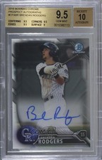 2016 Bowman Chrome Prospect Brendan Rodgers #CPA-BR BGS 9.5 GEM MINT Auto g0n