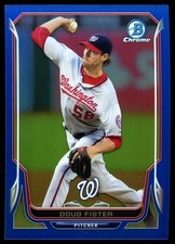 2014 Bowman Chrome Blue Refractor #178 Doug Fister /250