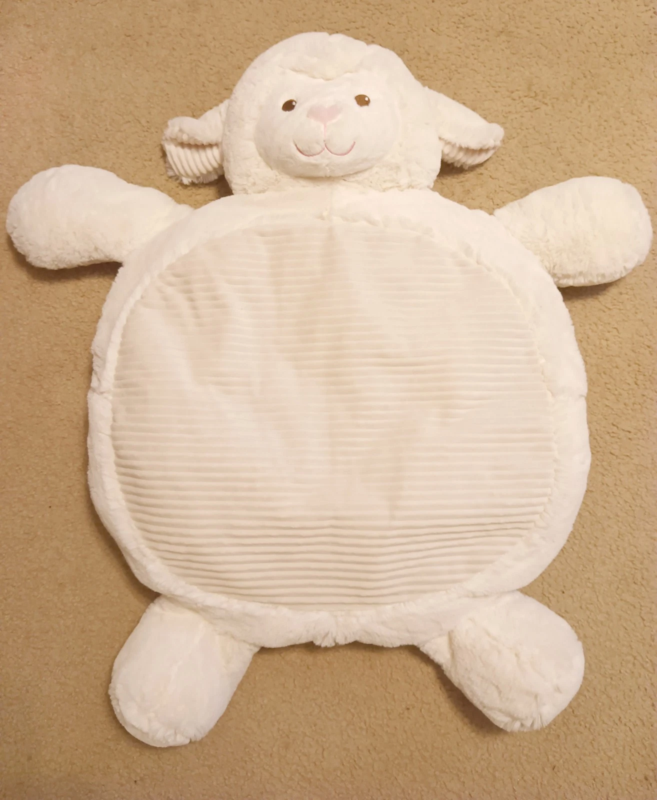 Kellytoy Lamb-Plush Baby Mat – Tummy Time Mat Developmental Toy Play Nursery