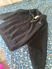 Alo Yoga 1/4 Zip Fleece Mock Neck Pullover Sweatshirt Black Women XS