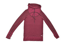 Under Armour Threadborne HeatGear Women's XS Maroon Cowl Neck Long Sleeve Pullov
