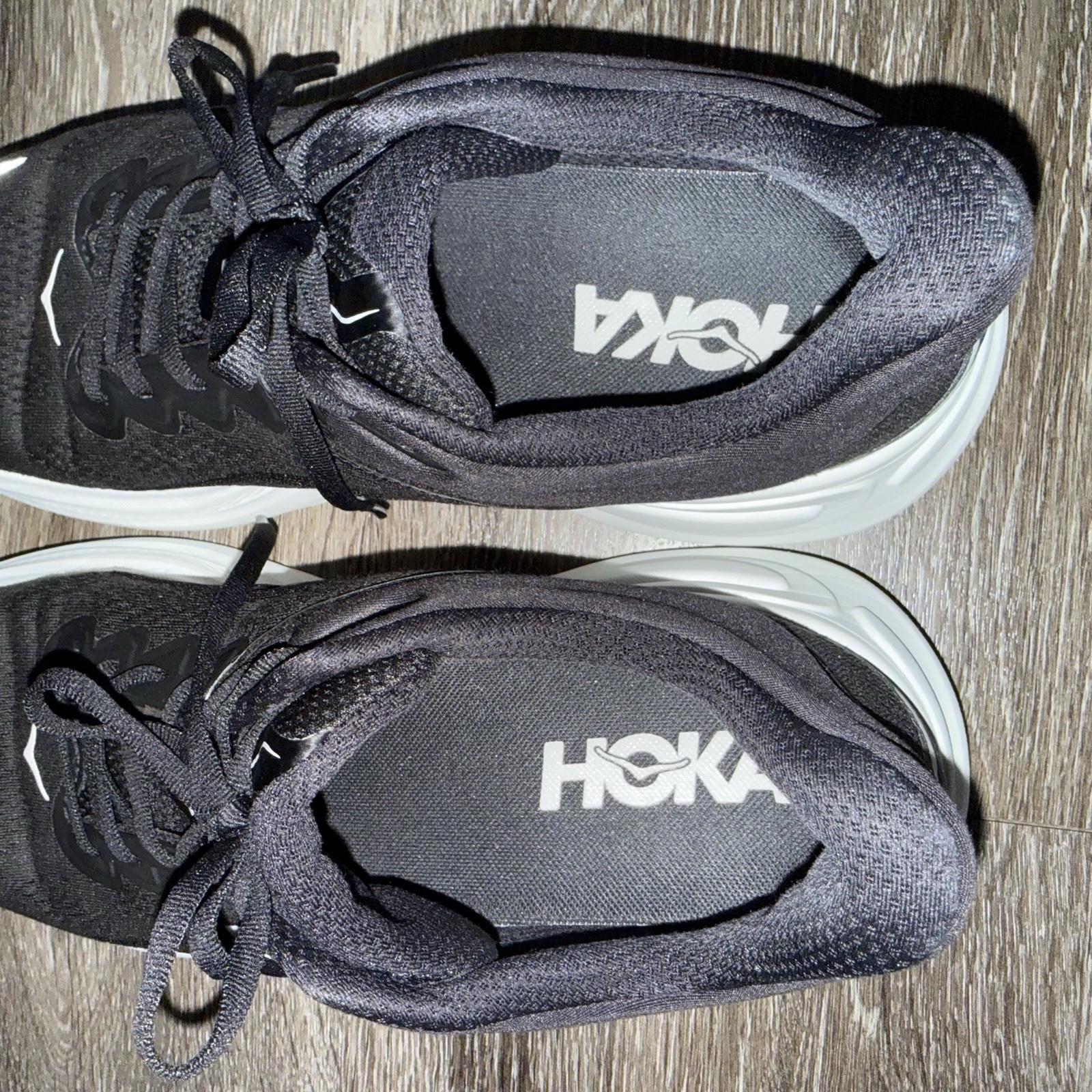 HOKA - Men’s Bondi 9 Size 10D Running Shoes Black/White thumbnail 8