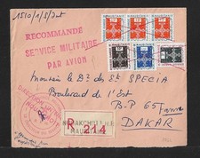 COUVERTURE OFFICIELLE POSTE AÉRIENNE MAURITANIE AU SÉNÉGAL 1962