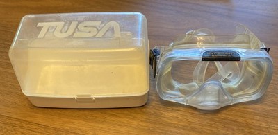 TUSA Imprex 3d Hyperdry Purge Snorkeling Mask Black Clear Plastic Scuba Diving