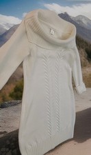 London Times Off The Shoulder Sweater Dress Med Ivory
