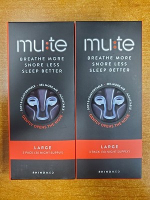 2 Boxes: Rhinomed Mute Snoring Nasal Dilator Size Large Exp. 8/27 (0115 ...