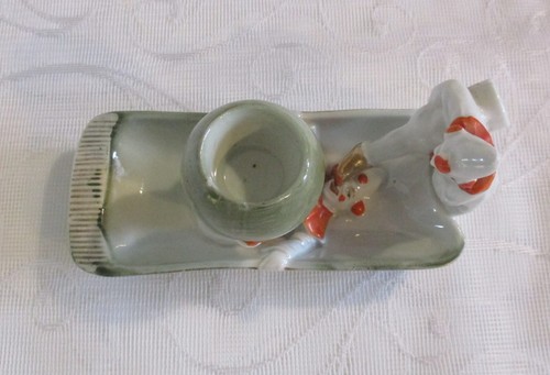 Antique German Match Holder Striker Fairing 2 Clowns - Picture 6 of 15