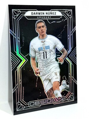 2022-23 Panini Obsidian FIFA Uruguay Darwin Nunez Silver Etch