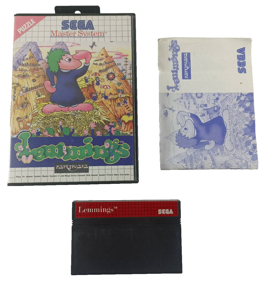 Jeu Sega Master System en boite  Lemmings avec notice  Envoi rapide et suivi