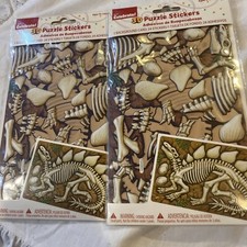 2 Way to Celebrate 3D Dinosaur Puzzle 24 Stickers with 1 Background. E58