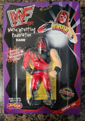 KANE - WWE WWF JUST TOYS Series 8 1998 Bend ems 5