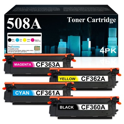 Compatible 508A Toner for HP Color LaserJet M552 M553 MFP M577(4PK,BK/C/M/Y)