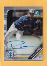 2019 Bowman Chrome Prospect Autographs Refractors Reggie Lawson NM-MT+ 406/499