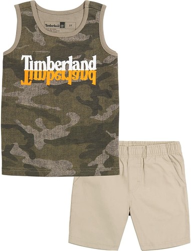 Timberland Boys 2 Pieces Tank Short Set Size 2T, 3T, 4T, 4, 5, 6, 7 - Picture 6 of 8