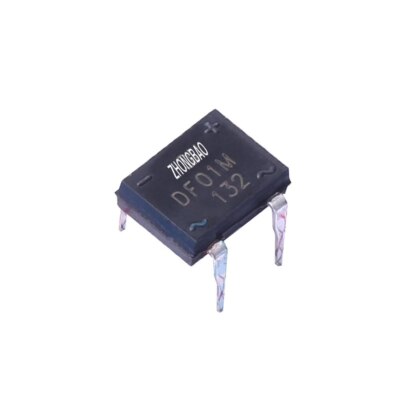 20PCS DF01M Diode Rectifier Bridge Single 100 Volt 1A 4-Pin DFM Tube