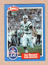 Don Maynard (DEC) signed 1988 Swell Pro Football HOF card #134-NewYork Jets
