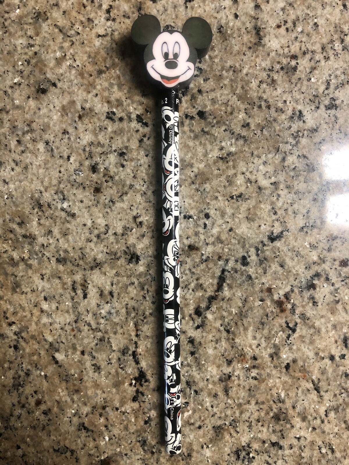 Disney Applause Mickey Mouse Pencil w/ Eraser Head, Vintage 90&rsquo;s - New (Black)