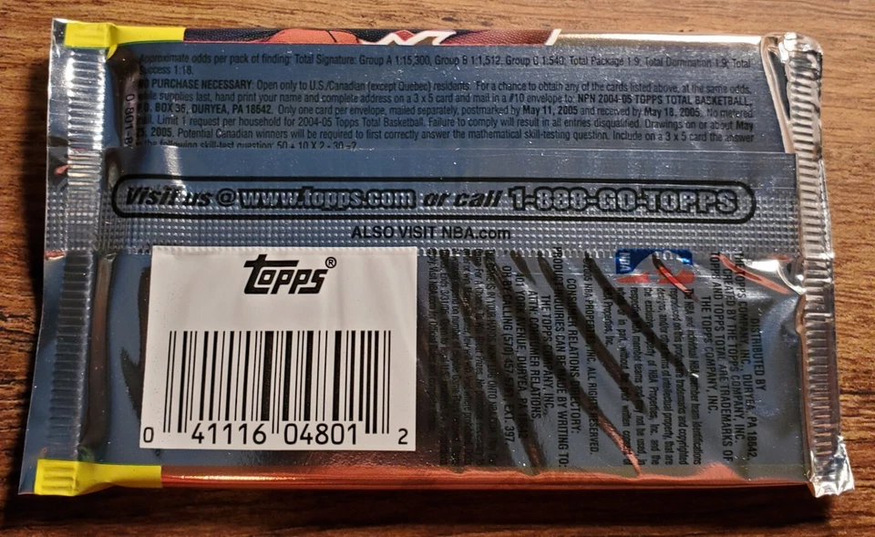 2004-05 Topps Total NBA Trading Card Packs 10 cards - Image 2 of 2