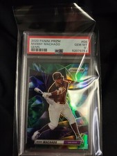 2020 Panini Prizm Baseball SSP PRIZM GEMS Insert Padres MANNY MACHADO G-6 PSA 10