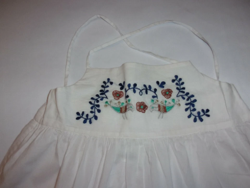 Bonpoint Girl Top hand Embroidered. Summer Blouse W/Straps White Size 8 NWT $140 - Image 2 of 4