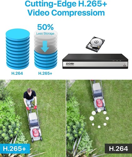 ZOSI 4K 16CH NVR 8MP Camera Outdoor PoE Security Camera System AI Detection Home - Picture 9 of 33