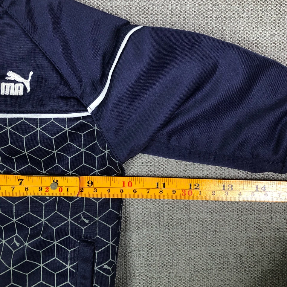 彪马运动夹克男孩 0 6 个月蓝色几何全拉链 — 第 4/4 张图片