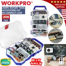 WORKPRO 208PC Rotary Tool Dremel Accessory Kit Cutting Sanding Grinding Tool NEW