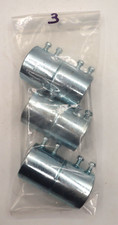 1-1/2 Inch, Steel, Set-Screw Type EMT Coupling, New, Package of 3 Pieces