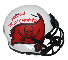 RONALD JONES II SIGNED TAMPA BAY BUCCANEERS LUNAR MINI HELMET W/ SB LV CHAMPS