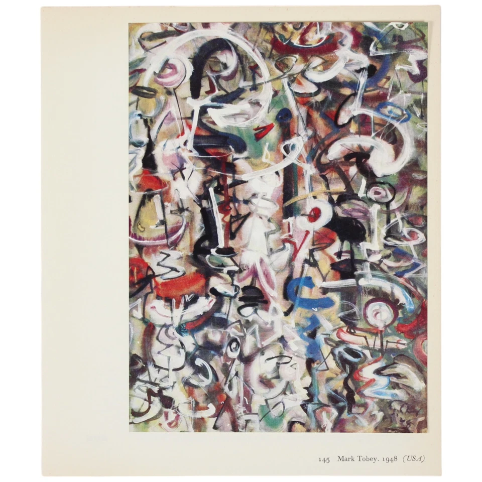 Impresión de librito MARK TOBEY arte moderno abstracto 1962 Foto 2 de 2