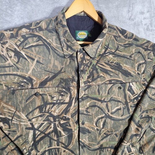 Cabelas Shirt Mens 3XL Button Up Flannel Fleece Mossy Oak Camouflage Polartec - Picture 6 of 10