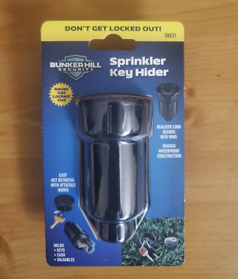 Bunker Hill ~ Security Sprinkler Key Hider Black Model 58831 ~ New ~