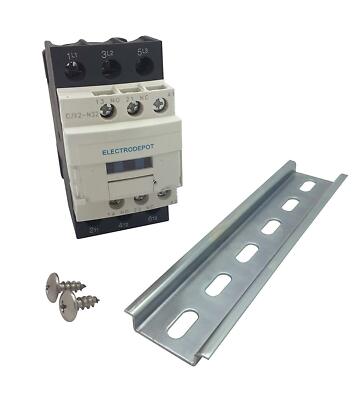 ELECTRODEPOT Contactor 30A 3 Pole Normally Open IEC 660V, Auxiliary 1NO/1NC - 11