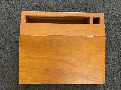 Vintage Wooden Slant Top Lap Writing Stationary Desk Box Portable Made in Japan
