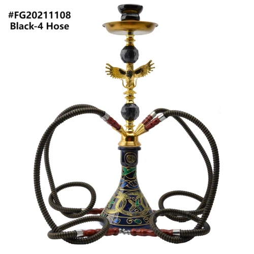 Elegant Fine Large 52cm Shisha Hookah Four Hose Handmade Traditional Gift XMAS - Picture 25 of 55